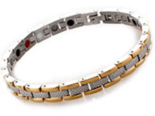 Stainless Steel bracelet containing healing magnets